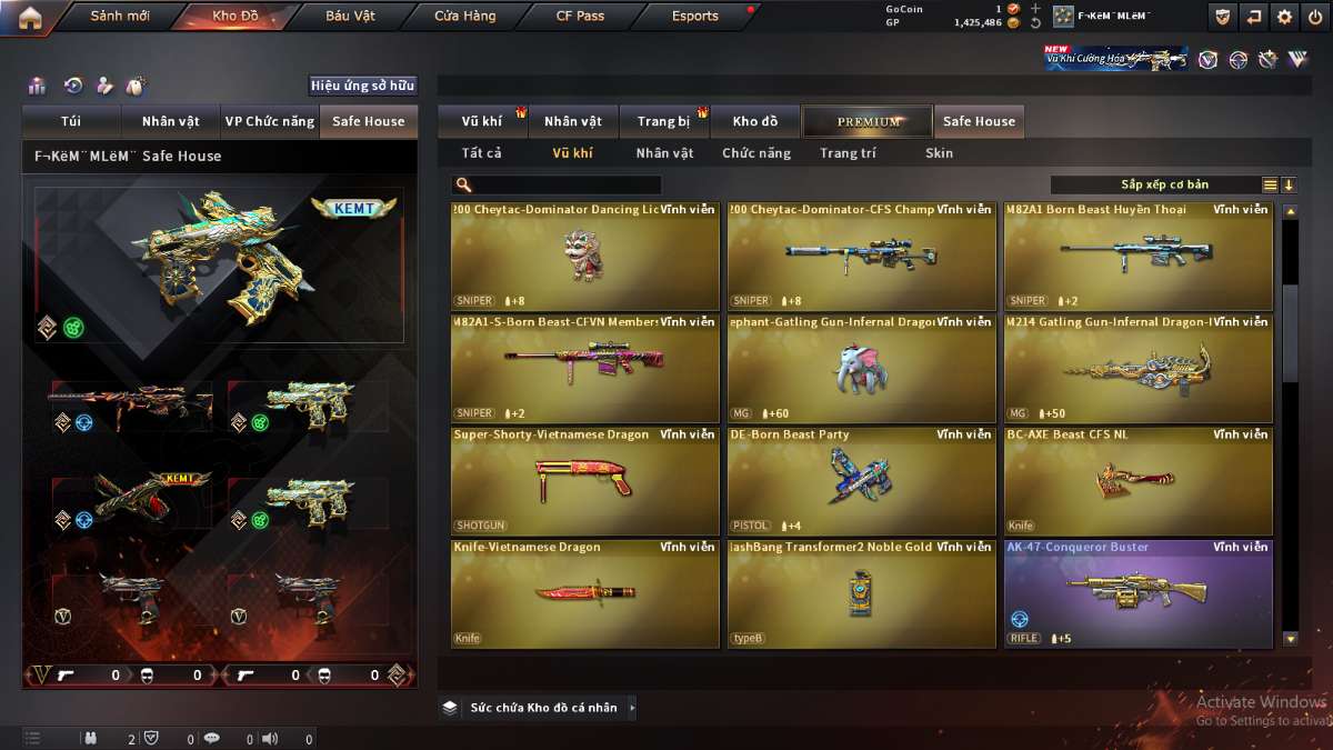 shop acc cf uy tin gia re